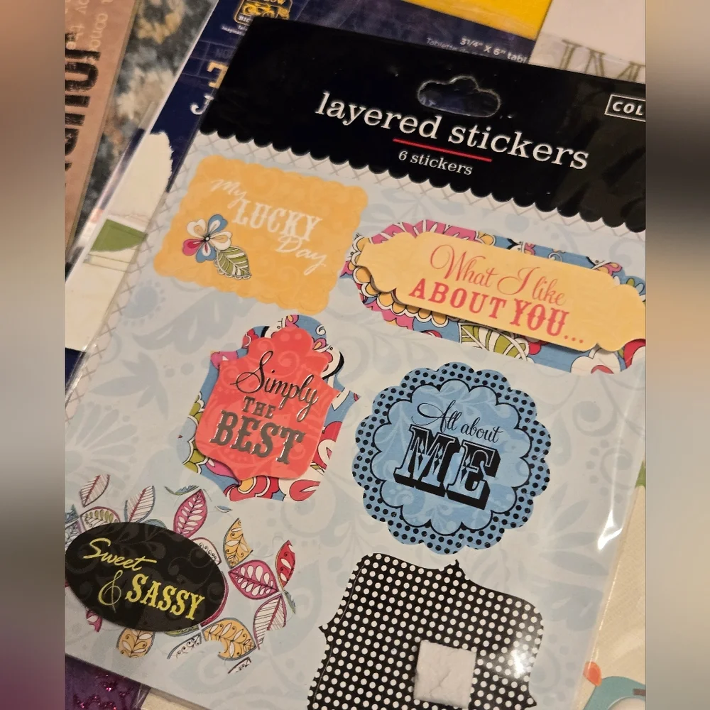 Colorful Scrapbooking Supplies Bundle Paper Crafts